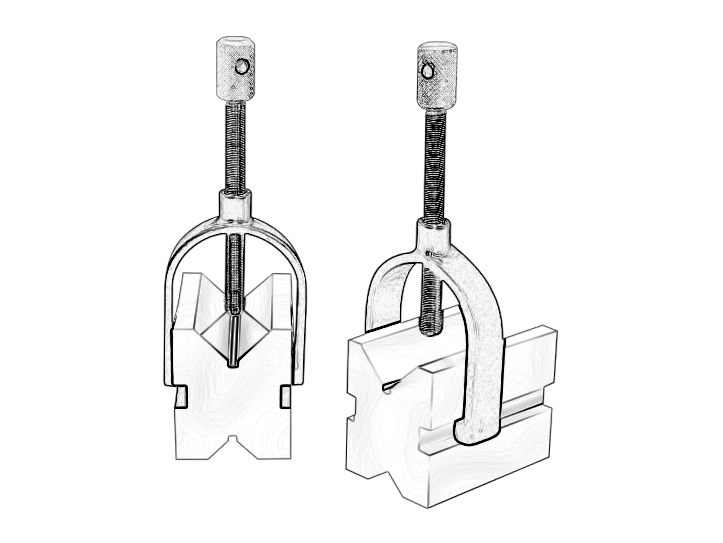 steelvblocksclampsu119dim Unique Industries